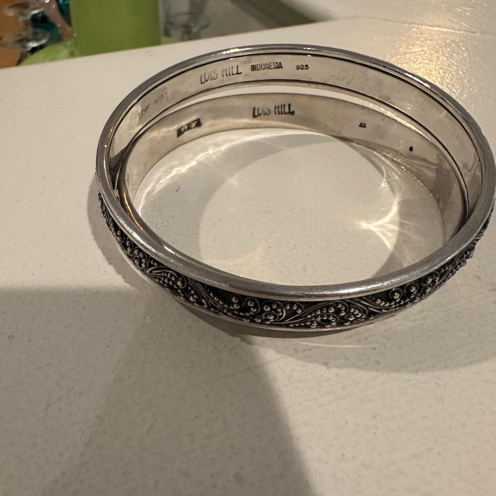 Vintage Lois Hill Sterling Bangle Set - Picture 4 of 7